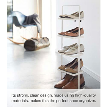 Yamazaki Compact Metal Shoe Rack for Stylish Space Saving