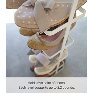 Yamazaki Compact Metal Shoe Rack for Stylish Space Saving