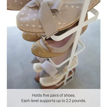 Yamazaki Compact Metal Shoe Rack for Stylish Space Saving