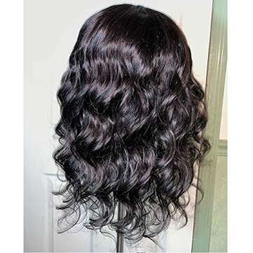 ANDRIA Hair Short Bob Lace Front Wigs Glueless Natural Wave Synthetic Heat Resistant Fiber Hair Wig ...