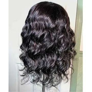 ANDRIA Hair Short Bob Lace Front Wigs Glueless Natural Wave Synthetic Heat Resistant Fiber Hair Wig ...