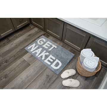 LABEND HOME Get Naked Bath Mat Rug - Fun Peach Bathroom Decor