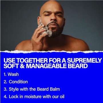 Scotch Porter Beard Collection – Cleanse, Moisturize, Soothe & Style Coarse, Dry Hair while Encouraging Growth for a Fuller/Healthier-Looking Beard – Includes Full-Size Wash, Conditioner, Oil & Balm