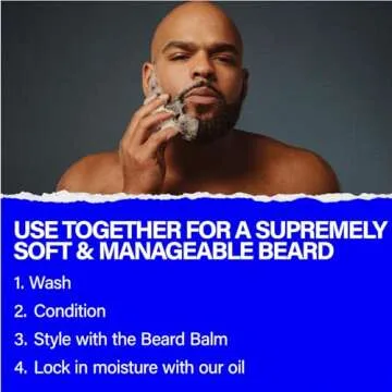Scotch Porter Beard Collection – Cleanse, Moisturize, Soothe & Style Coarse, Dry Hair while Encouraging Growth for a Fuller/Healthier-Looking Beard – Includes Full-Size Wash, Conditioner, Oil & Balm