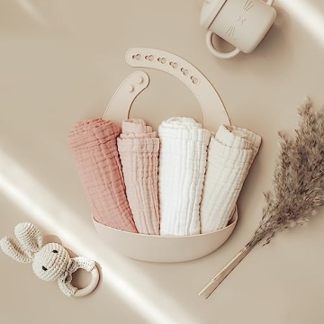 Konssy Baby Muslin Washcloths - Soft Cotton Essentials for Babies