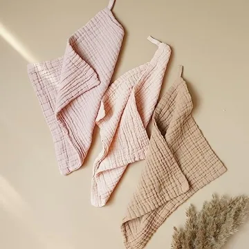 Konssy Baby Muslin Washcloths - Soft Cotton Essentials for Babies