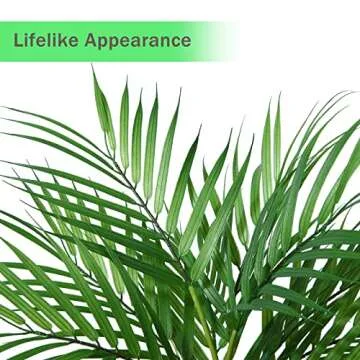 Kazeila 16 Inch Artificial Paradise Palm for Home Decor