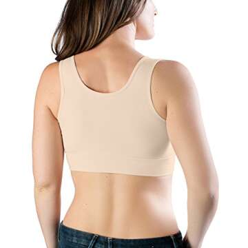 Kindred Bravely Extra Soft Organic Cotton Wireless Nursing & Maternity Sleep Bra (Beige, Medium)