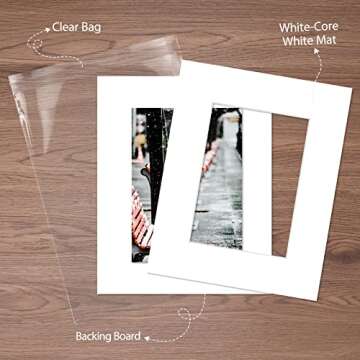 50 Pack 8x10 White Picture Mats for 5x7 Photos