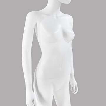 Female Mannequin Torso with Metal Stand for Clothing Display