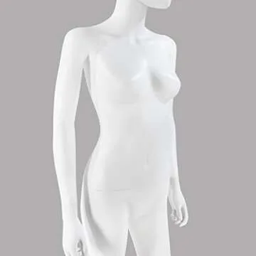Female Mannequin Torso with Metal Stand for Clothing Display