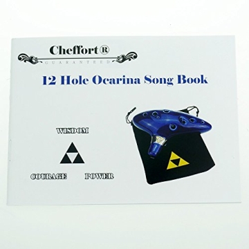 Cheffort Zelda 12 Hole Ocarina with Bag and Songbook