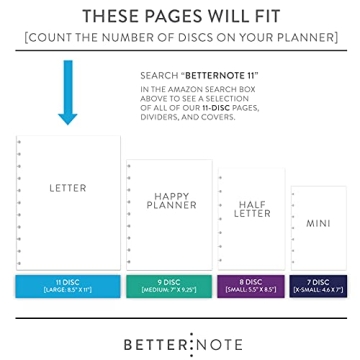 BetterNote Academic Monthly Calendar Refill July 2024 - June 2025