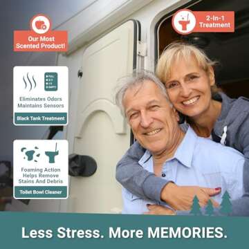 Unique Flush-It 2-in-1 RV Black Tank Treatment and Toilet Bowl Cleaner Pods - Two Products in One Convenient, Dissolvable Pod - Full Black Tank Treatment and RV Toilet Cleaner - (15 Foaming Pods)