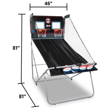 Pop-A-Shot Official Dual Shot Sport Arcade Basketball Game (Black and Blue)