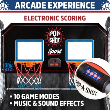 Pop-A-Shot Official Dual Shot Sport Arcade Basketball Game (Black and Blue)