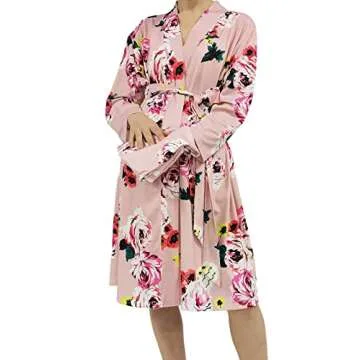 SUFEINI Maternity Robes with Matching Swaddle Set for Moms