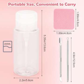 1080 + 3 Pcs Lint Free Nail Wipes Kit, Disposable Nail Polish Remover Pads Non-Woven Nails Eyelash E...