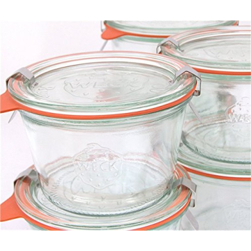 Weck 741 Glass Storage Jars - 0.25 Liter Mold Jars