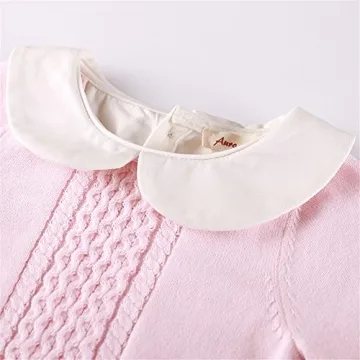 Auro Mesa Baby Peter Pan Collar Knit Romper 0-18M