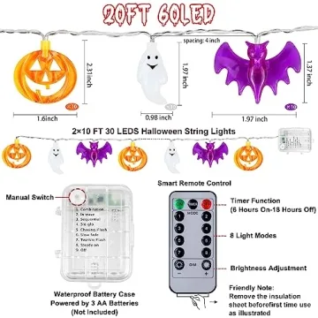 Spooky 2 Pack Halloween String Lights for Decorating