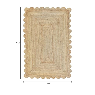 Gautam International 4'X6' Jute Rug - Eco-Friendly Elegance