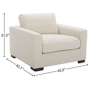 Luxury Down-Filled Accent Chair for Living Room