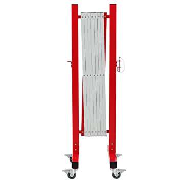 Easily Assembled Expandable Metal Barricade, Portable Safety Barrier with Casters, Flexible Fence Mo...
