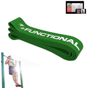 Functional Fitness Pull Up Assistance Resistance Band #5 - For 50 - 120 lbs of Resistance for Mobili...