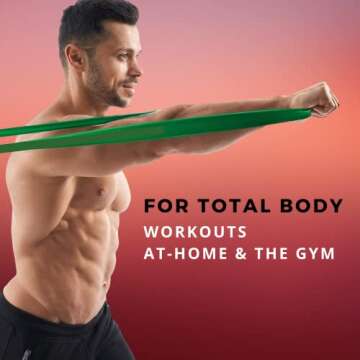 Functional Fitness Pull Up Assistance Resistance Band #5 - For 50 - 120 lbs of Resistance for Mobility, Stretching, Pilates, Exercise, Chin Ups, Powerlifting, Fitness & CrossFit …