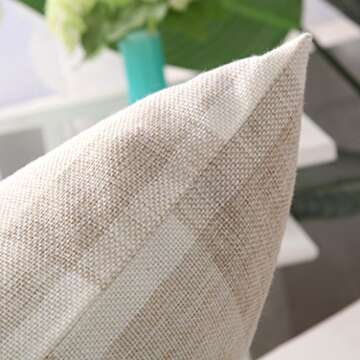 famibay Tartan Checkered Pillow Covers for Home Beauty