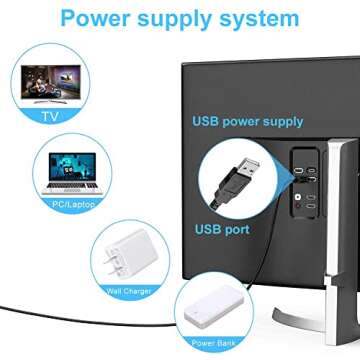 Enteenly LED Strip Lights, TV LED Lights for 32-60 in, DIY Timing RGB Led Light Strip with APP Control, Music Sync, USB Powered Tv Led Backlight with Remote, (9.8FT) for TV, PC, Mirror, Cabinets, etc