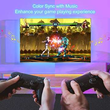 Enteenly LED Strip Lights, TV LED Lights for 32-60 in, DIY Timing RGB Led Light Strip with APP Control, Music Sync, USB Powered Tv Led Backlight with Remote, (9.8FT) for TV, PC, Mirror, Cabinets, etc