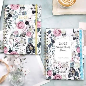 2024-2025 Planner - Academic Organizer with Monthly & Weekly Layouts, 6.3" x 8.4", Tabs, and Back Po...