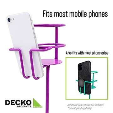 Decko OutDoor 30215 Outdoor Beverage and Phone Holder yard Stakes, heavy duty set of 4