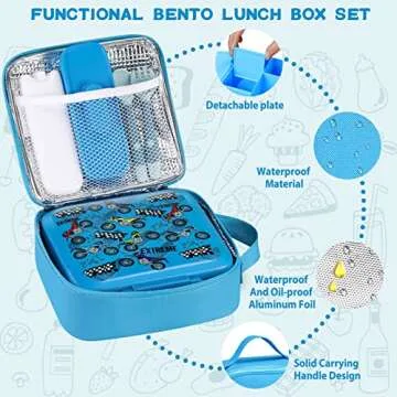 JXXM Kids Bento Lunch Box with Soup Thermo & Compartments