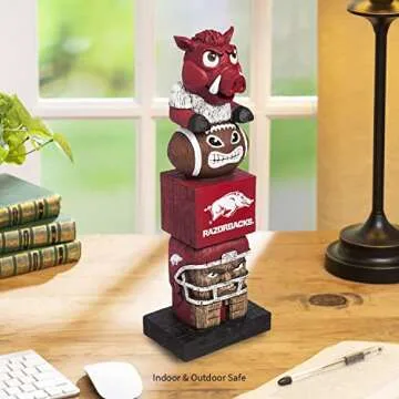 Team Sports America NCAA Arkansas Razorbacks Tiki Totem