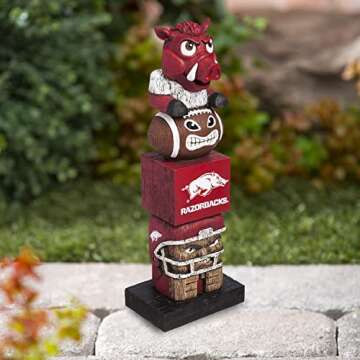 Team Sports America NCAA Arkansas Razorbacks Tiki Totem