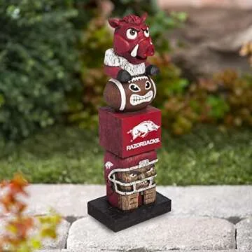 Team Sports America NCAA Arkansas Razorbacks Tiki Totem