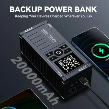 Powerful Jump Starter & Air Compressor 4500A 150PSI