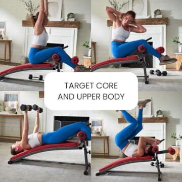Gym-Quality Sit Up Bench with Reverse Crunch Handle - Solid Ab Workout Equipment for Your Home Gym. More Effective than an Ab Machine or Ab Roller. Get a Great Abdominal Workout at Home