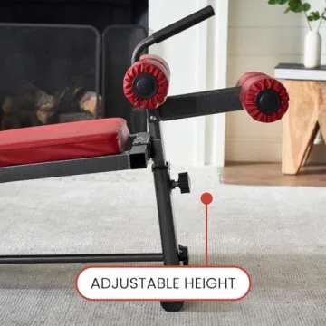 Gym-Quality Sit Up Bench with Reverse Crunch Handle - Solid Ab Workout Equipment for Your Home Gym. More Effective than an Ab Machine or Ab Roller. Get a Great Abdominal Workout at Home