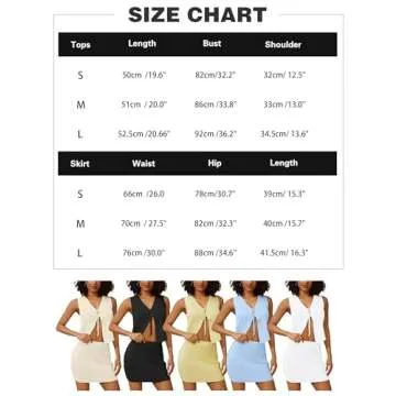 AIHUKOCY Women’s Sexy Summer Two Piece Skirt Set