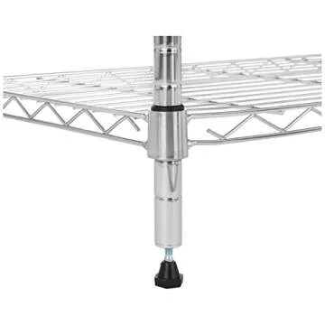 Amazon Basics 5-Shelf Adjustable Steel Storage Shelving Unit, 200 lb Capacity per Shelf, 23.2 x 13.4 x 60 inches, Chrome