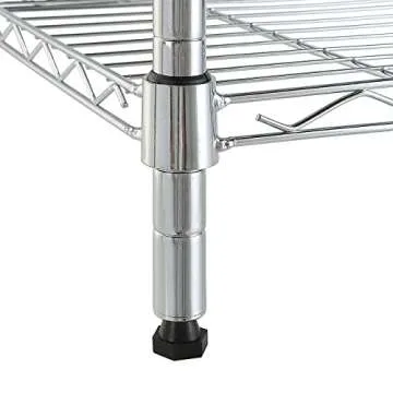 Amazon Basics 5-Shelf Adjustable Steel Storage Shelving Unit, 200 lb Capacity per Shelf, 23.2 x 13.4 x 60 inches, Chrome