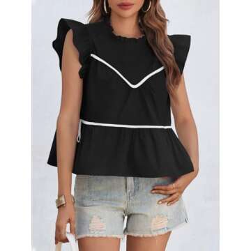 Cicy Bell Ruffle Babydoll Tank Tops - Summer Style