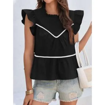 Cicy Bell Ruffle Babydoll Tank Tops - Summer Style