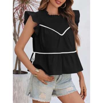 Cicy Bell Ruffle Babydoll Tank Tops - Summer Style