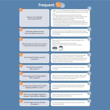 Twin/Twin-XL Mattress Vacuum Bag with Blue Zipper