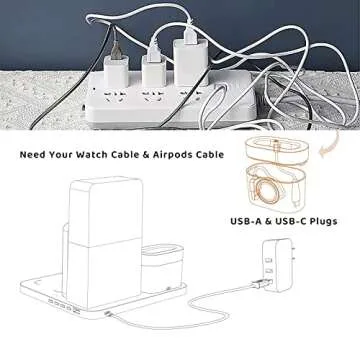 3-in-1 Wireless Charging Station with Clock and Lamp
